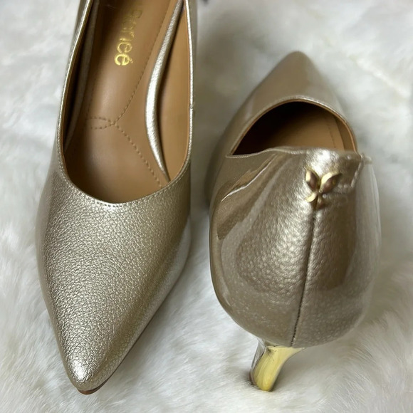 J.Renee Phoebi,women shoes,NEW, pumps,Patente Gold accent,glam,shine,event,prom - Picture 3 of 15